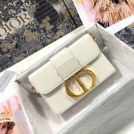 Dior 30 Montaigne Box Bag Calfskin White
