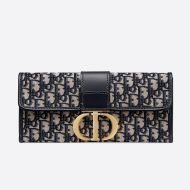 Dior 30 Montaigne Pouch Oblique Motif Canvas Blue
