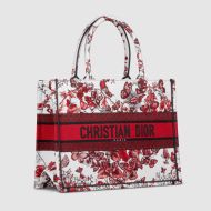 Dior Book Tote Le C?ur des Papillons Motif Canvas White/Red