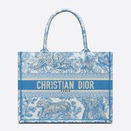 Dior Book Tote Toile De Jouy Motif Canvas Light Blue
