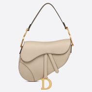 Dior Saddle Bag Grained Calfskin Apricot