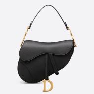 Dior Saddle Bag Grained Calfskin Black