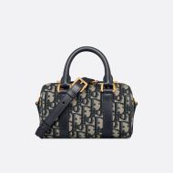 Dior Groove 17 Bag In Oblique Motif Canvas Blue