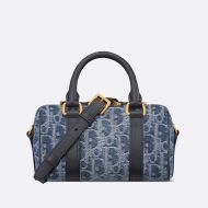 Dior Groove 17 Bag In Oblique Motif Denim Blue