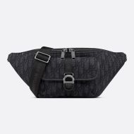 Dior 8 Belt Bag In Oblique Motif Canvas Black