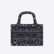 Mini Dior Book Tote Mizza Motif Canvas Blue