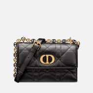 Mini Dior Miss Caro Bag Macrocannage Lambskin Black