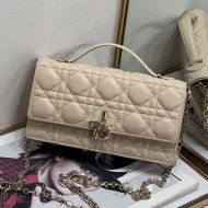 Mini Miss Dior Top Handle Bag Cannage Lambskin Apricot