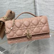 Mini Miss Dior Top Handle Bag Cannage Lambskin Cameo
