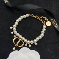 Dior 30 Montaigne Bracelet Resin Pearls with Metal Gold