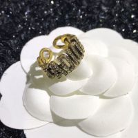 J'Adior Ring Antique Metal with J'Adior Signature Embellished Crystals Gold