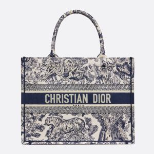 Dior Book Tote Toile De Jouy Motif Canvas Blue
