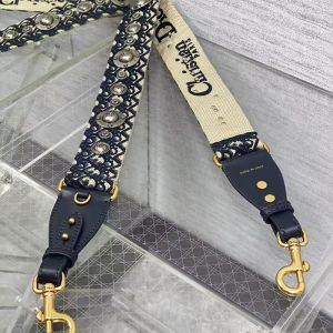 Dior Shoulder Strap Oblique Medallions Motif Cotton Blue